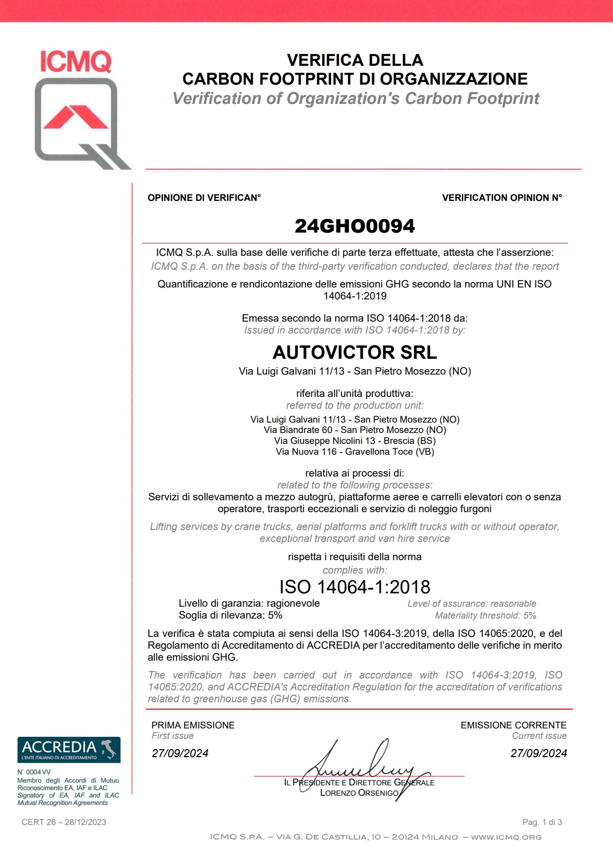 GHG quantificazione e rendicontazione delle emissioni di gas ad effetto serra